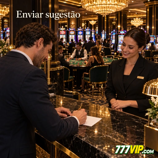 777vip — tela de envio de sugestão dentro do aplicativo oficial